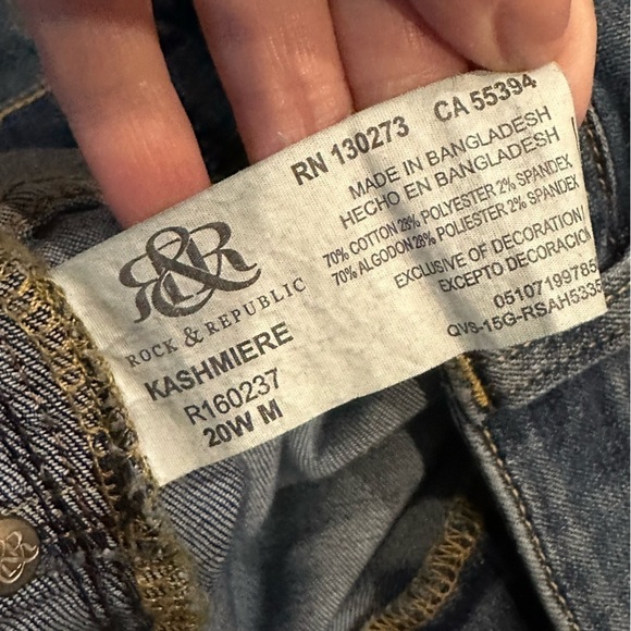 Rock & Republic Jeans Women’s Kashmiere Skinny Stretch Size 20W Plus Boho Denim - Picture 7 of 11